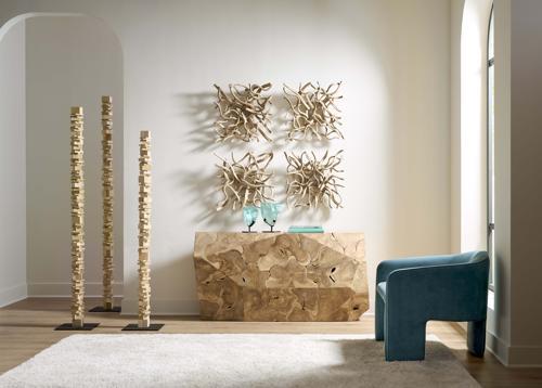 Phillips Collection Vine Wall Tile, LG Bleached Wall Art