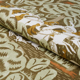 Schumacher Margaret Schloeman'S Fox Chase Sage & Soft Brown Fabric