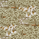 Schumacher Margaret Schloeman'S Fox Chase Sage & Soft Brown Fabric
