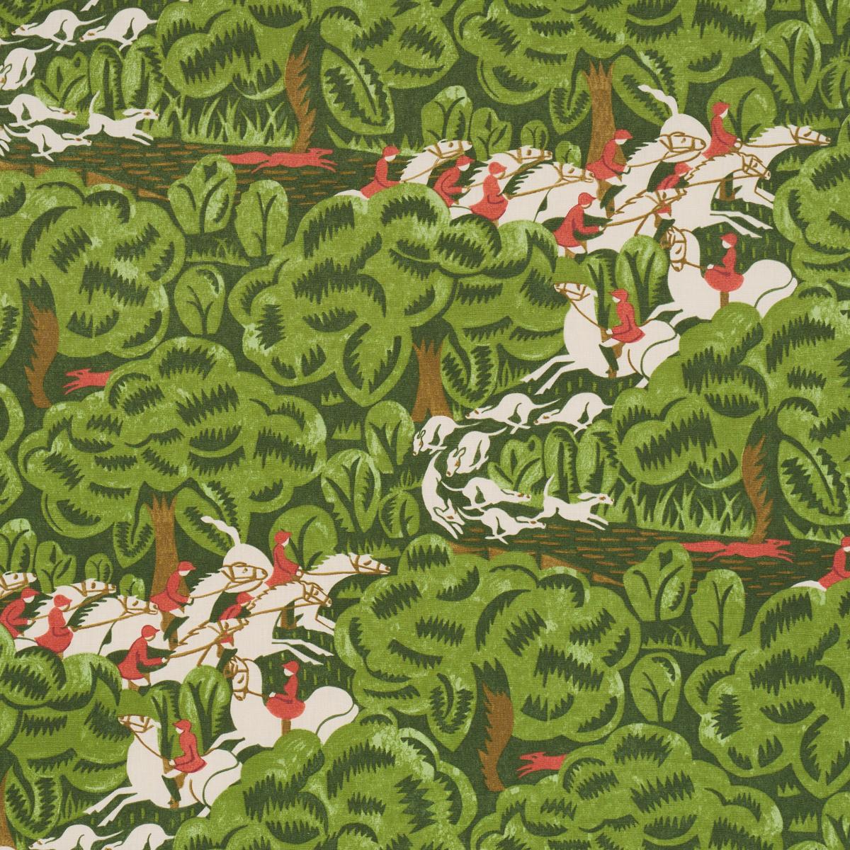 Schumacher Margaret Schloeman'S Fox Chase Forest Fabric