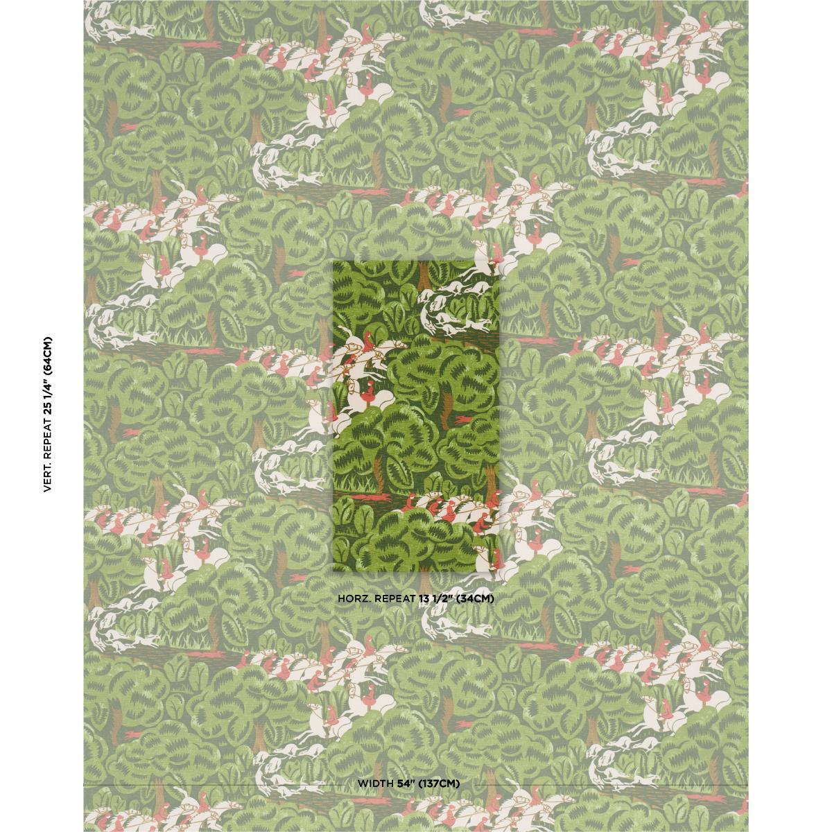 Schumacher Margaret Schloeman'S Fox Chase Forest Fabric