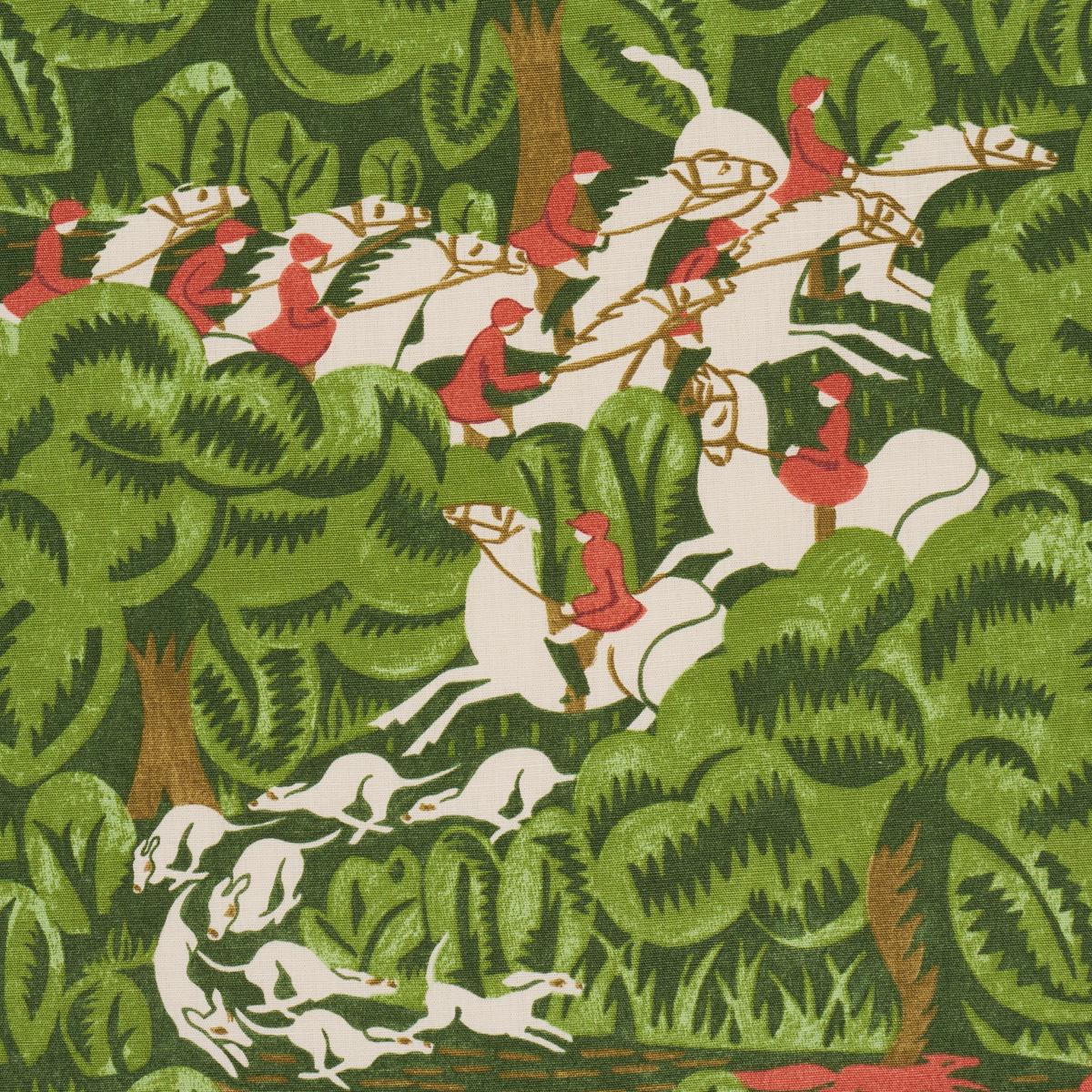 Schumacher Margaret Schloeman'S Fox Chase Forest Fabric