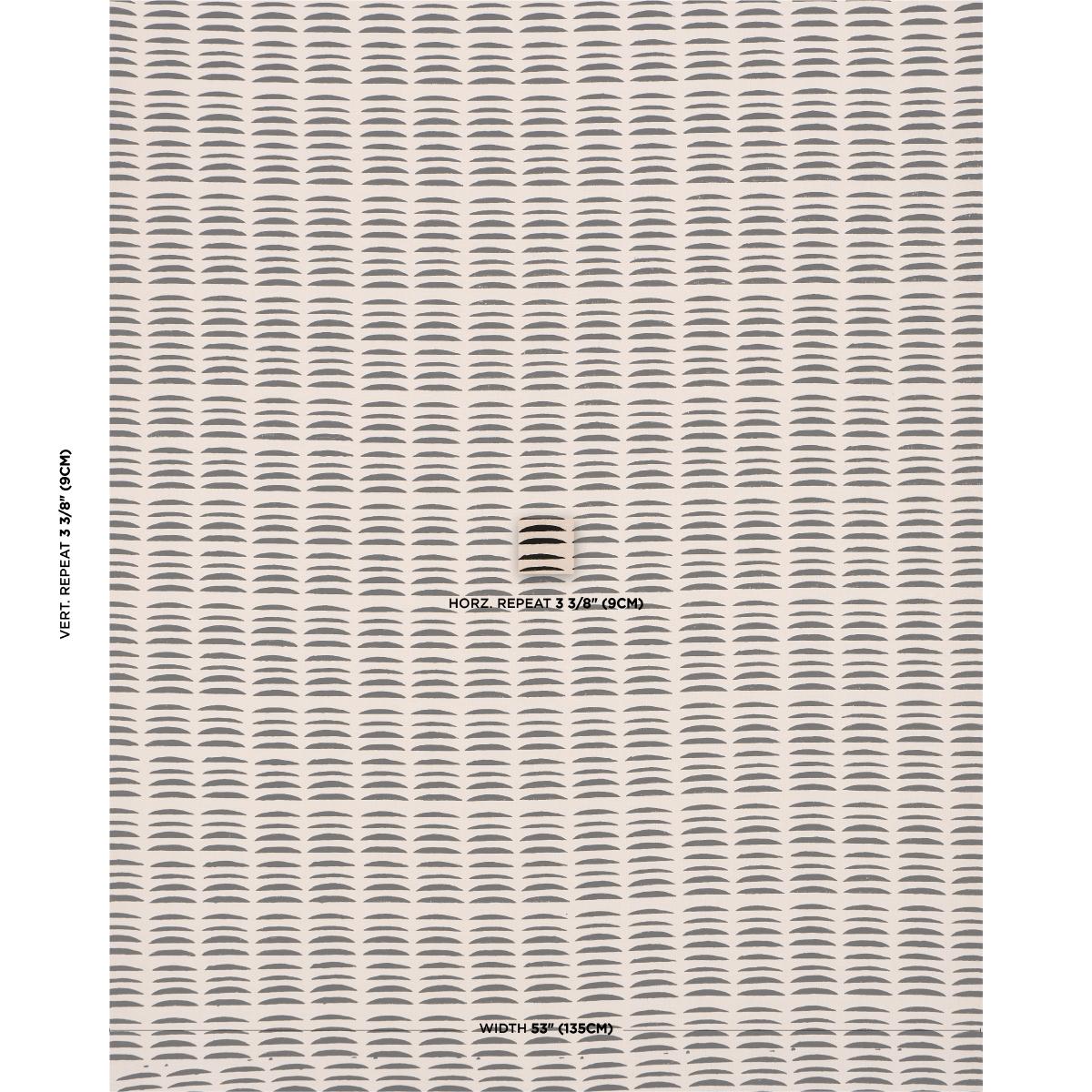 Schumacher Parable Hand Block Charcoal Fabric