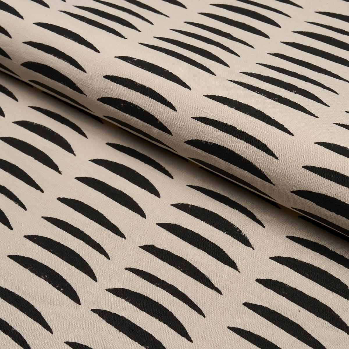 Schumacher Parable Hand Block Charcoal Fabric