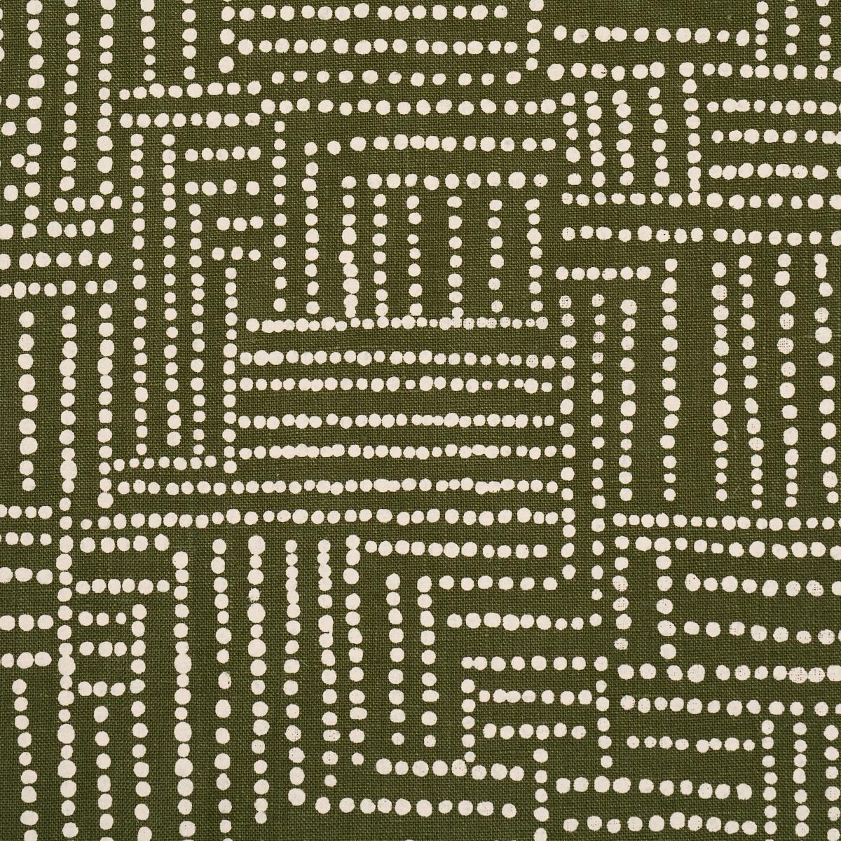 Schumacher Coco Hand Screen Print Palm Tree Green Fabric