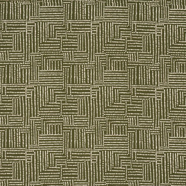 Schumacher Coco Hand Screen Print Palm Tree Green Fabric