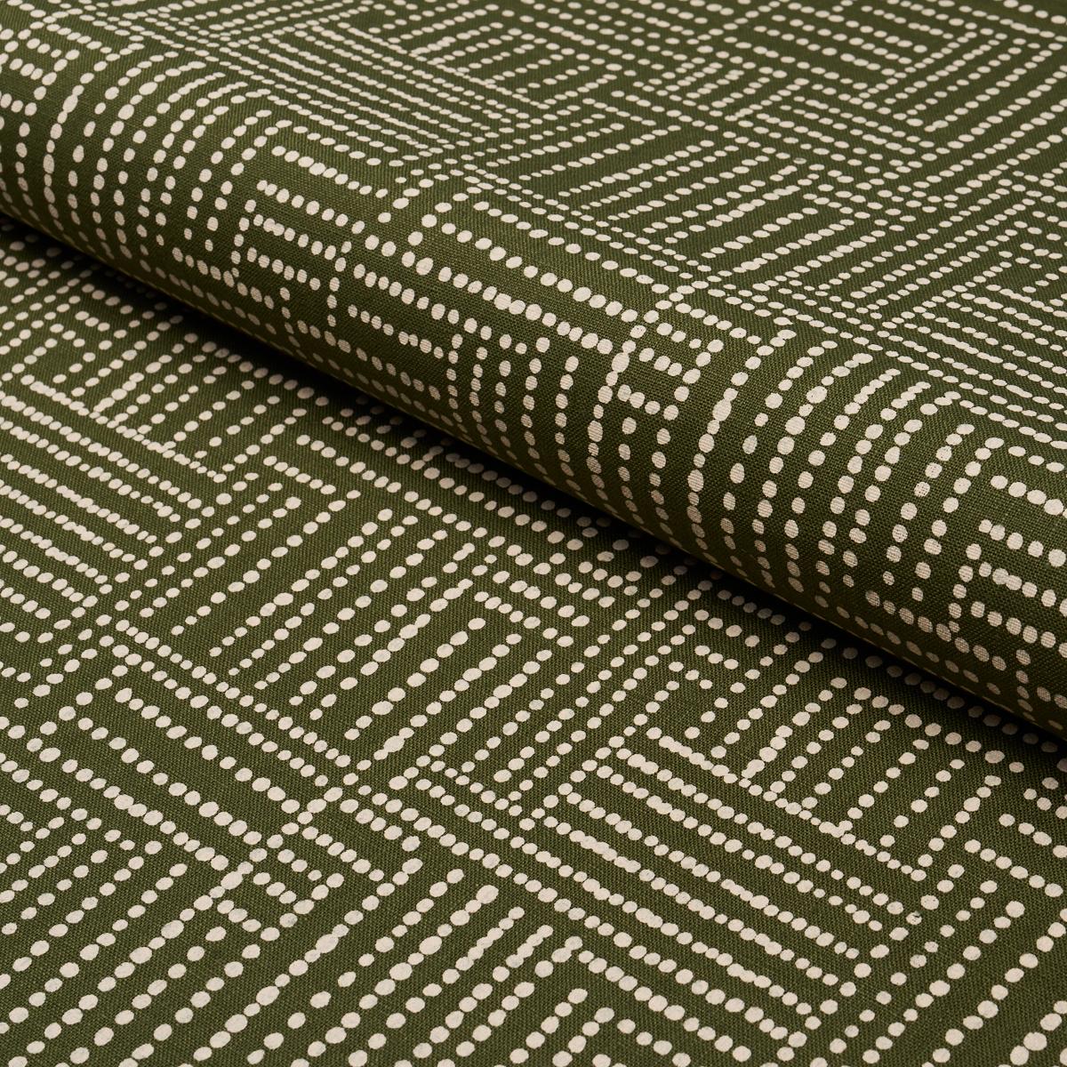 Schumacher Coco Hand Screen Print Palm Tree Green Fabric