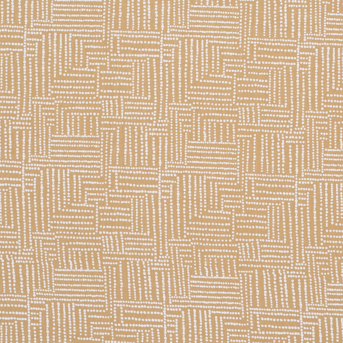 Schumacher Coco Hand Screen Print Sunbleached Ochre Fabric