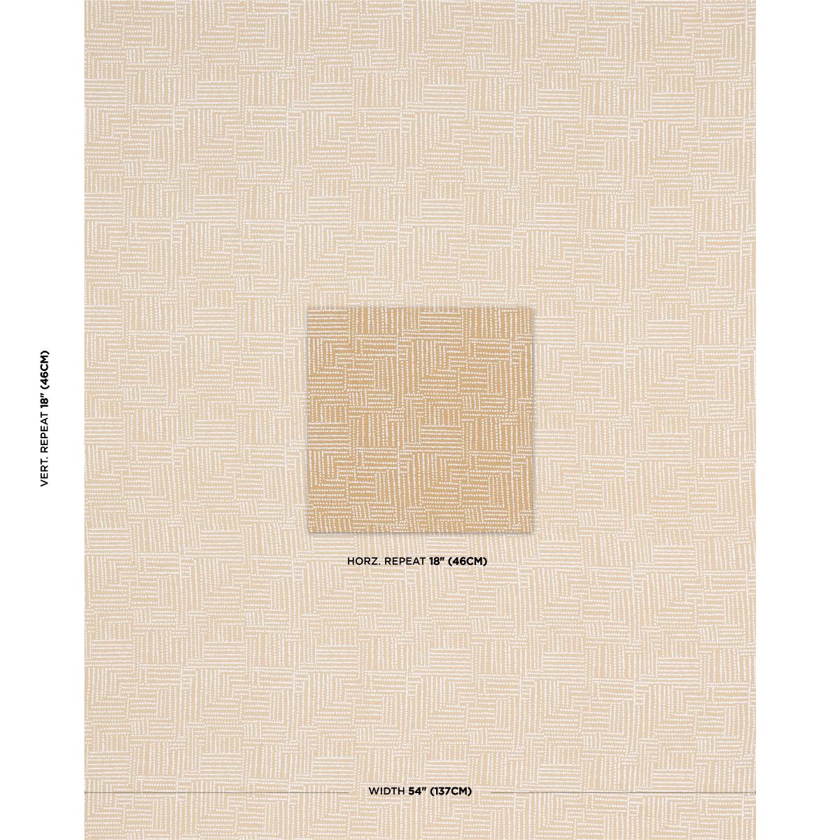 Schumacher Coco Hand Screen Print Sunbleached Ochre Fabric