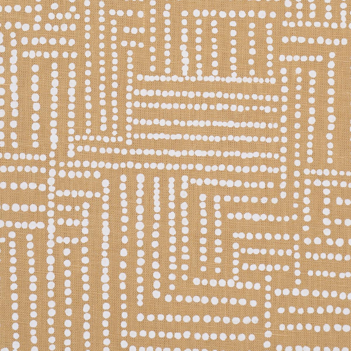 Schumacher Coco Hand Screen Print Sunbleached Ochre Fabric