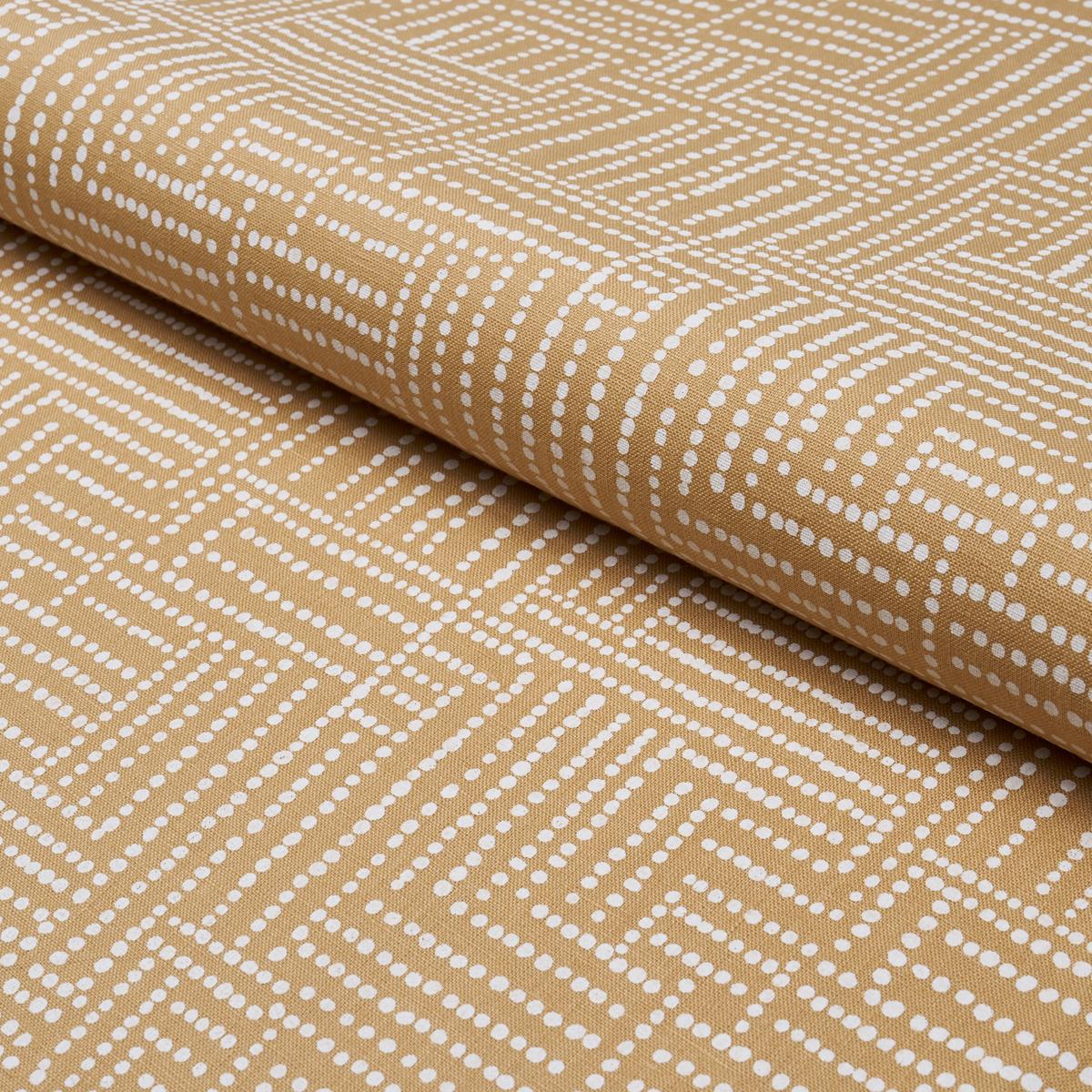 Schumacher Coco Hand Screen Print Sunbleached Ochre Fabric