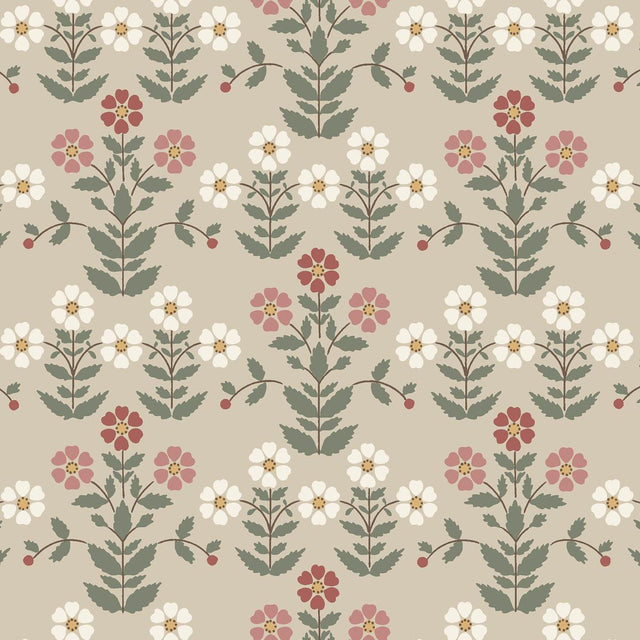 Borastapeter Sippor Pinks And Natural Wallpaper