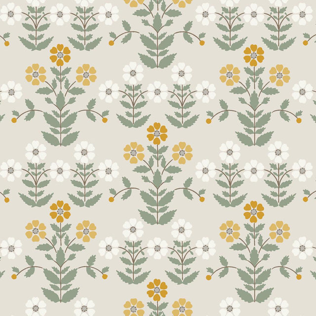 Borastapeter Sippor Ochre And Stone Wallpaper