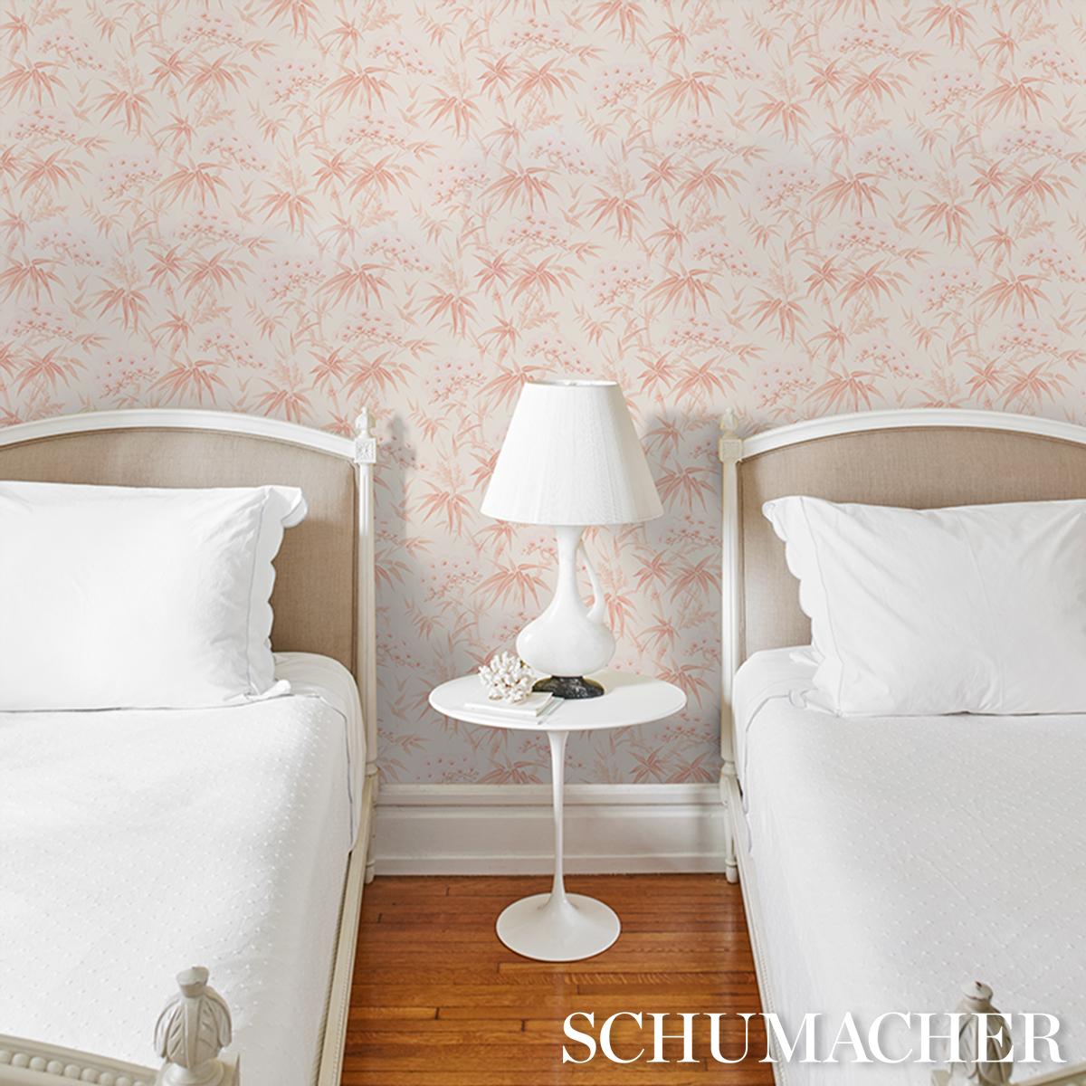 Schumacher Arita Floral Rose Wallpaper