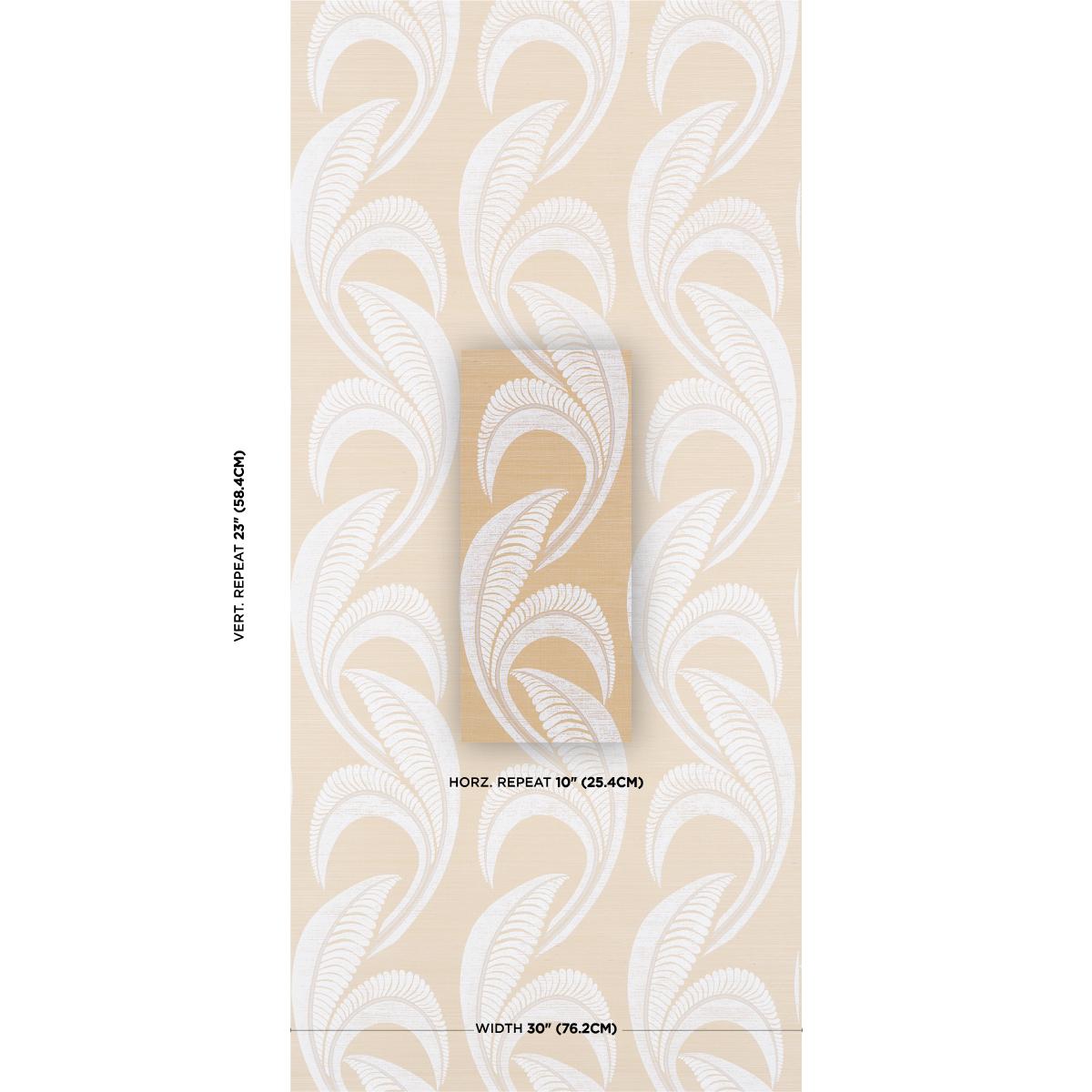 Schumacher Banana Leaf Sisal Oatmeal Wallpaper