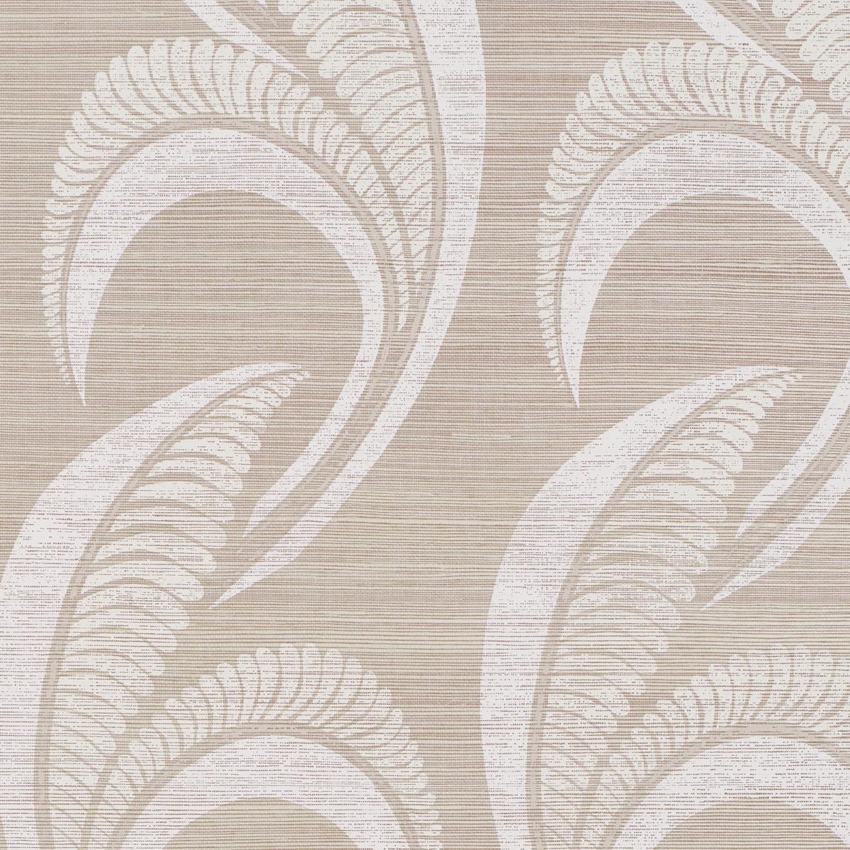 Schumacher Banana Leaf Sisal Silver Wallpaper