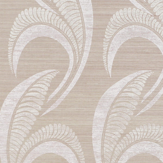Schumacher Banana Leaf Sisal Silver Wallpaper