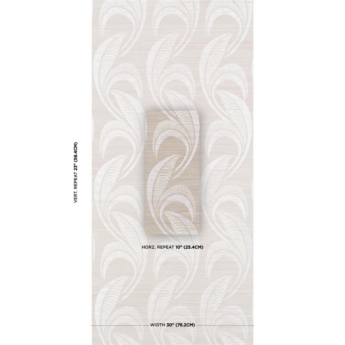 Schumacher Banana Leaf Sisal Silver Wallpaper