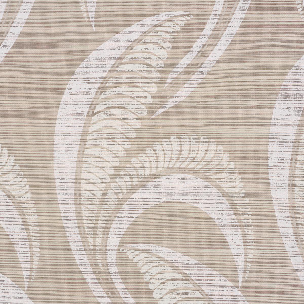 Schumacher Banana Leaf Sisal Silver Wallpaper