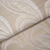 Schumacher Banana Leaf Sisal Silver Wallpaper
