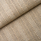 Schumacher Zig Zag Paperweave Flax Wallpaper