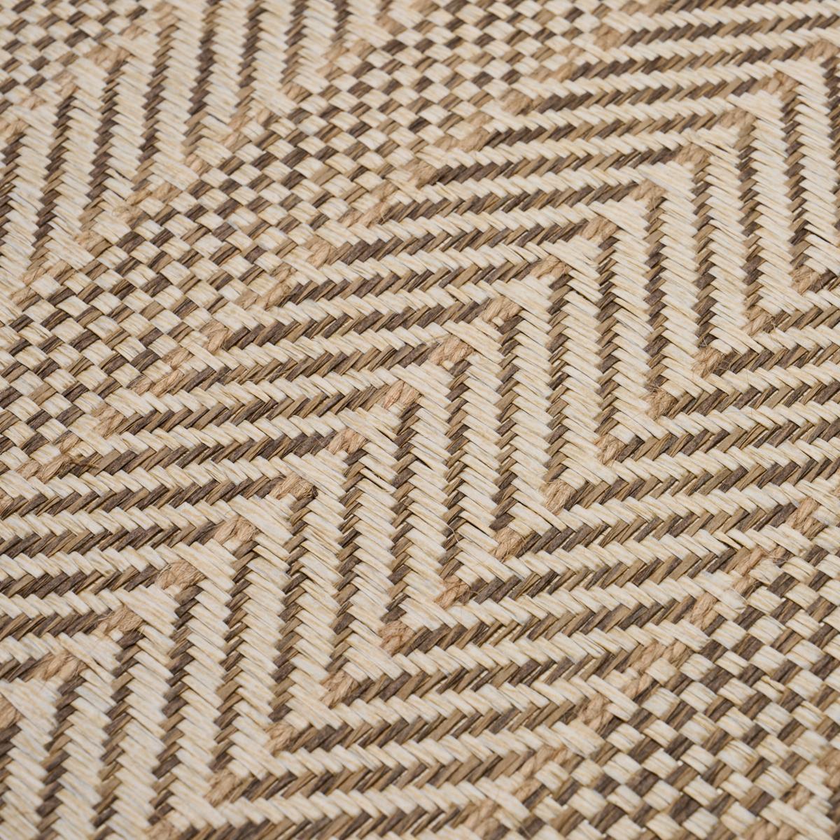 Schumacher Zig Zag Paperweave Flax Wallpaper