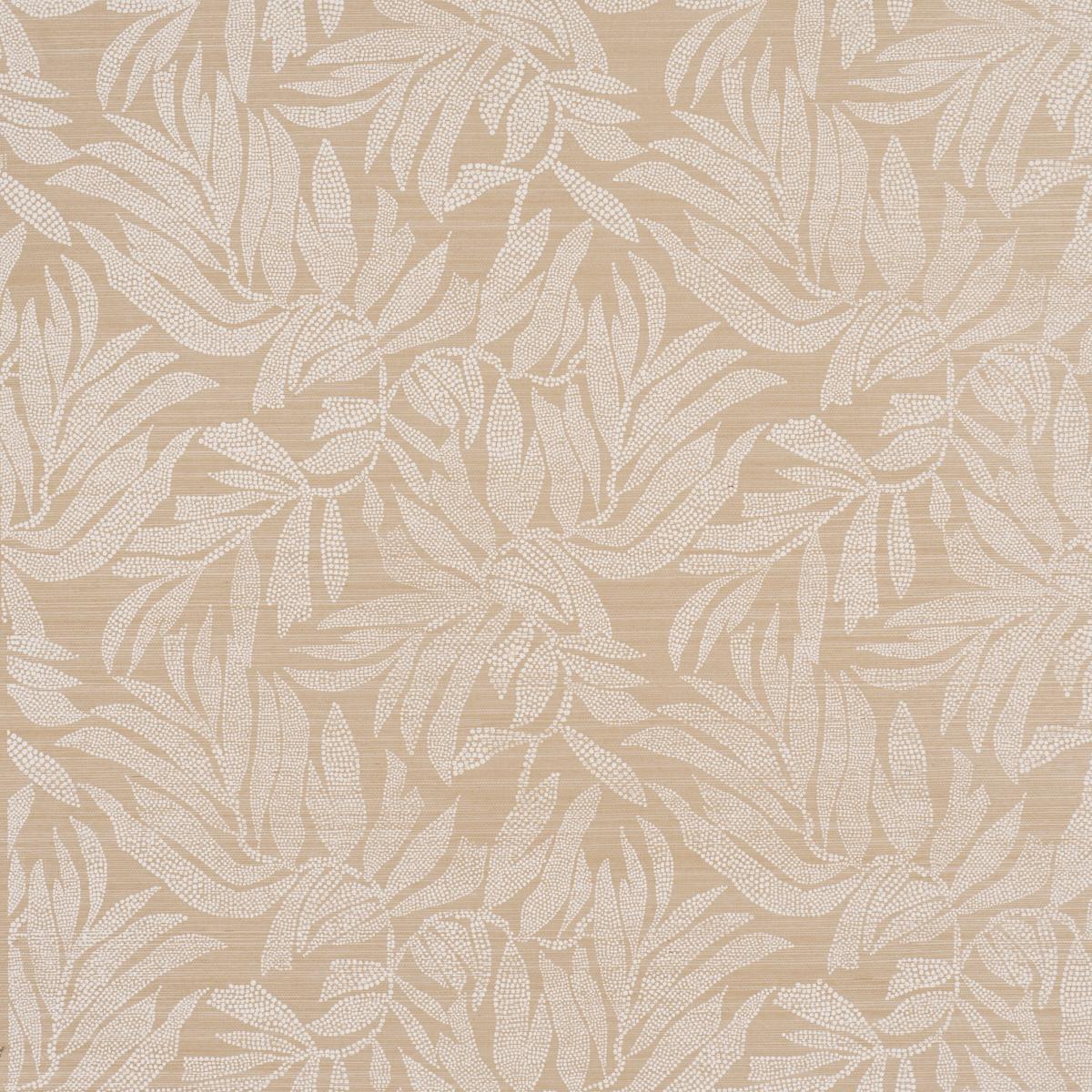 Schumacher Tayrona Palm Mosaic Sisal Playa Dorada Sand Wallpaper