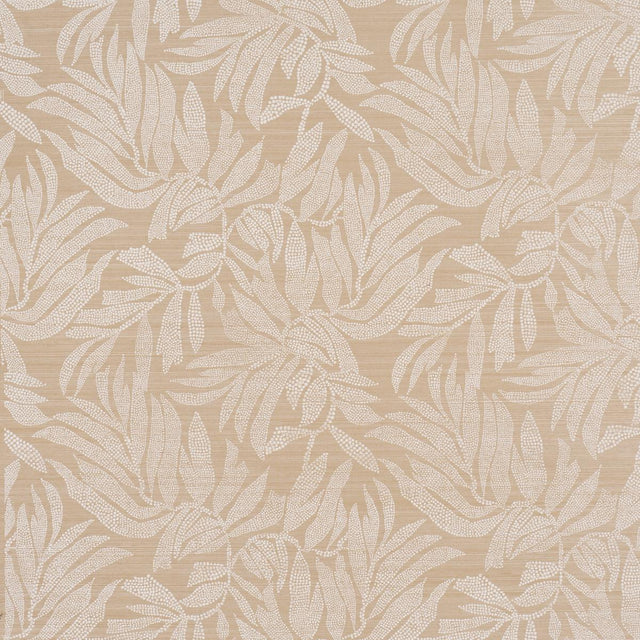 Schumacher Tayrona Palm Mosaic Sisal Playa Dorada Sand Wallpaper