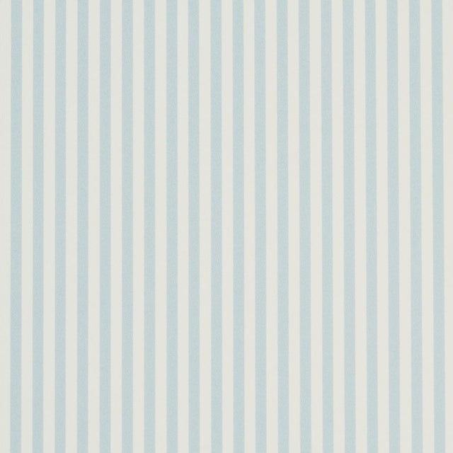 Schumacher Emma Stripe Narrow Sky Wallpaper