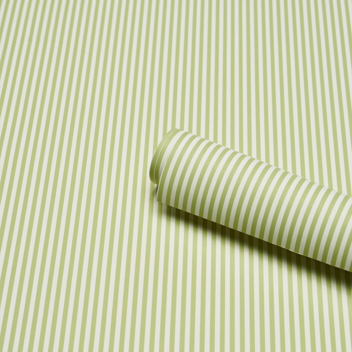 Schumacher Emma Stripe Narrow Leaf Wallpaper