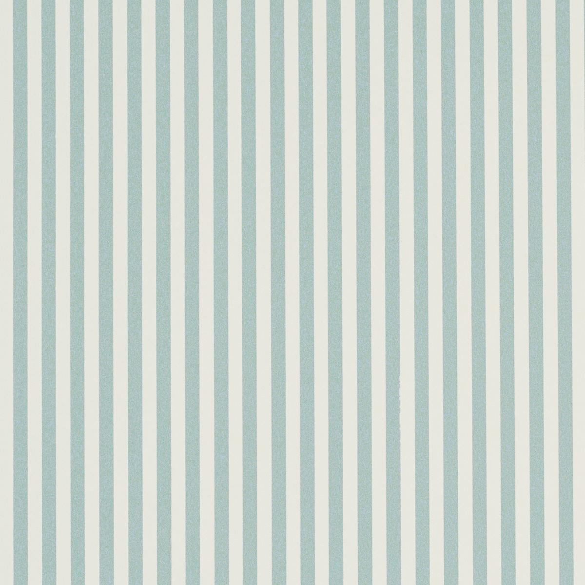 Schumacher Emma Stripe Narrow Aqua Wallpaper