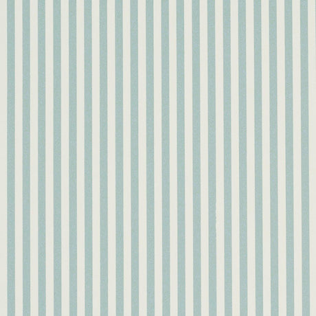 Schumacher Emma Stripe Narrow Aqua Wallpaper