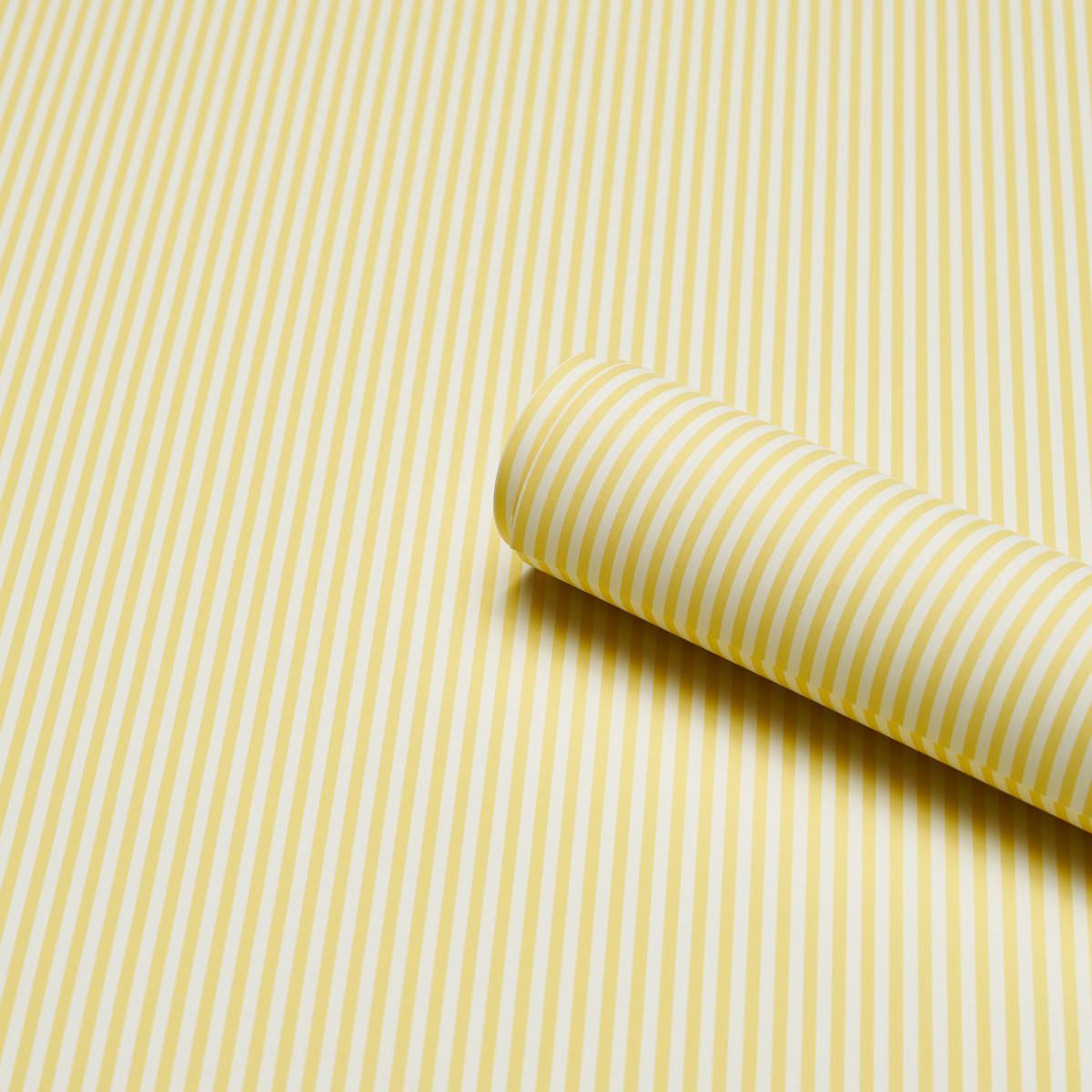 Schumacher Emma Stripe Narrow Yellow Wallpaper