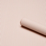 Schumacher Emma Stripe Narrow Rose Wallpaper