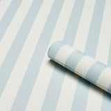 Schumacher Emma Stripe Sky Wallpaper