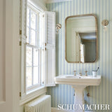 Schumacher Emma Stripe Sky Wallpaper