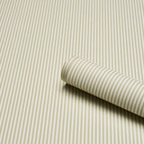 Schumacher Emma Stripe Narrow Neutral Wallpaper