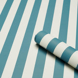 Schumacher Emma Stripe Azure Wallpaper