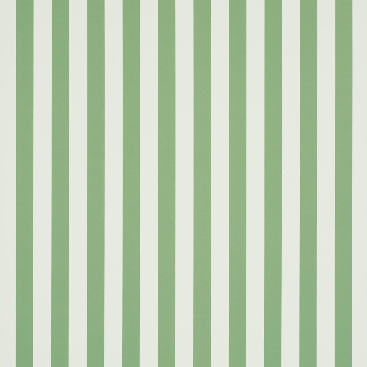Schumacher Emma Stripe Apple Green Wallpaper