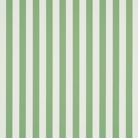 Schumacher Emma Stripe Apple Green Wallpaper