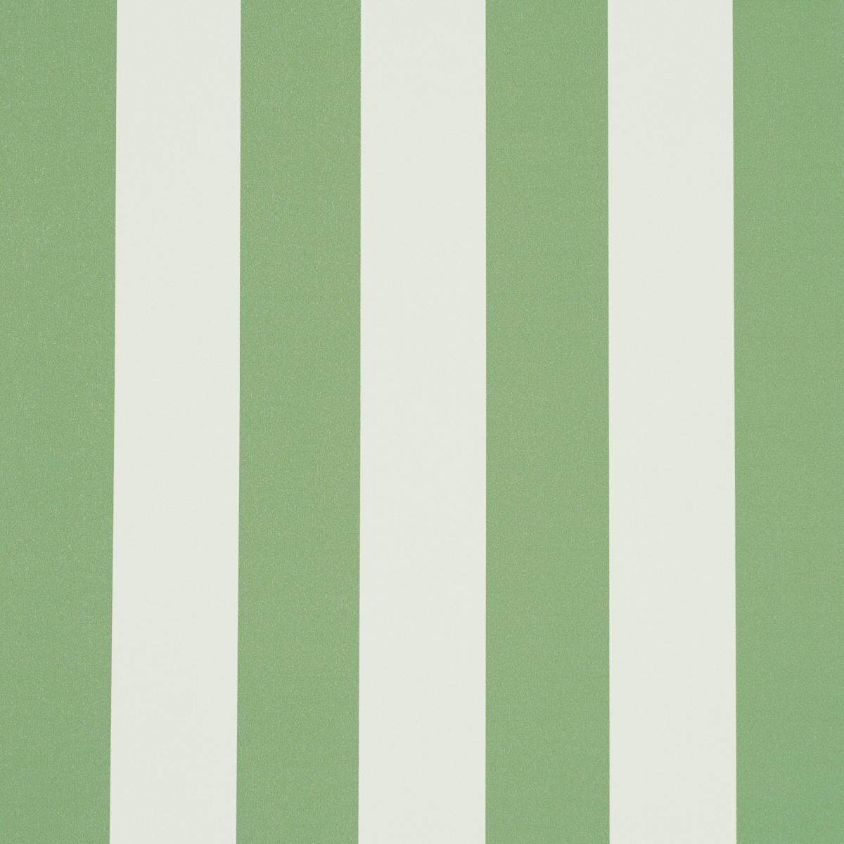 Schumacher Emma Stripe Apple Green Wallpaper