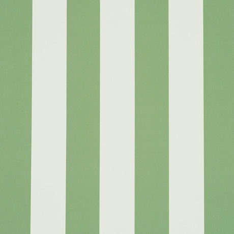 Schumacher Emma Stripe Apple Green Wallpaper