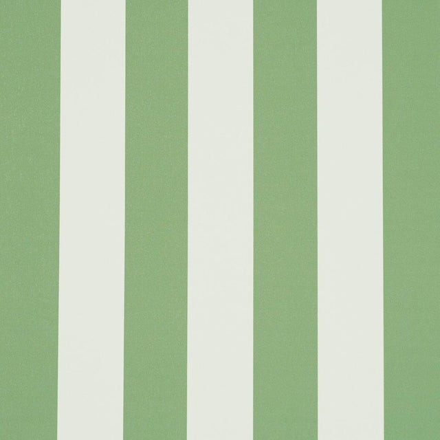 Schumacher Emma Stripe Apple Green Wallpaper