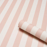 Schumacher Emma Stripe Blush Wallpaper