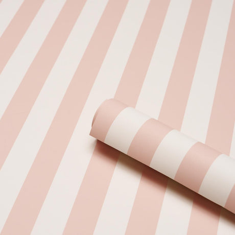 Schumacher Emma Stripe Blush Wallpaper