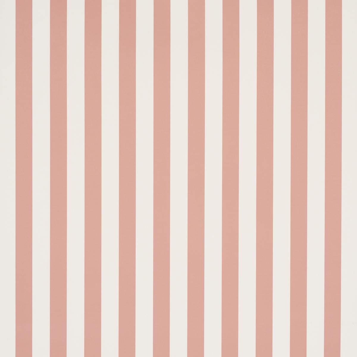 Schumacher Emma Stripe Coral Wallpaper