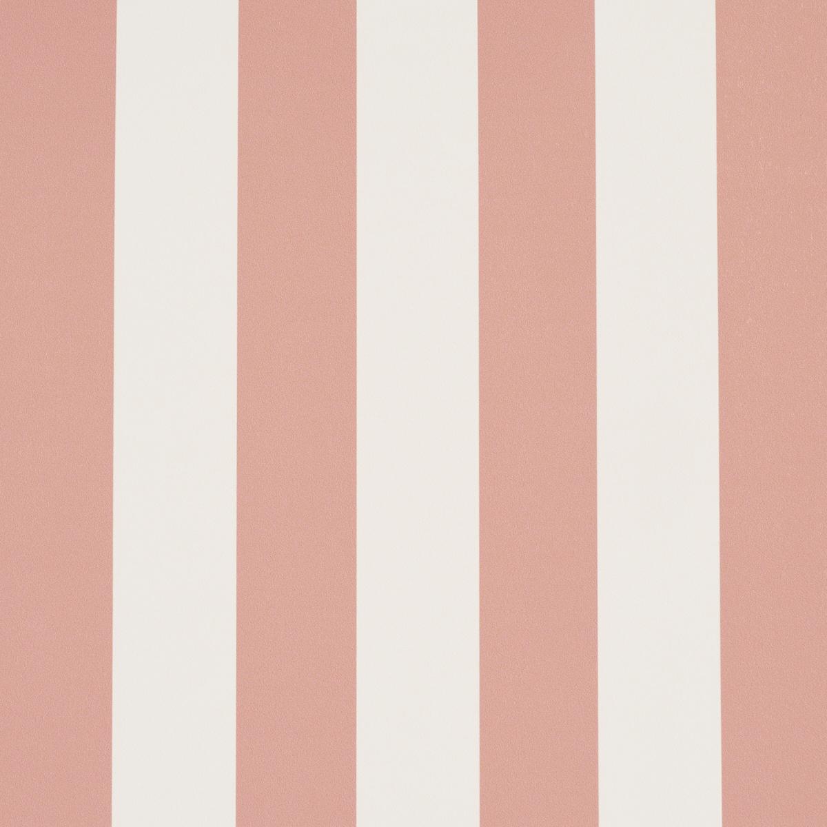 Schumacher Emma Stripe Coral Wallpaper