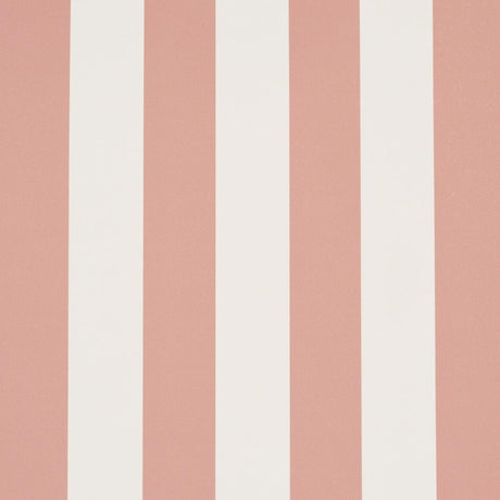 Schumacher Emma Stripe Coral Wallpaper