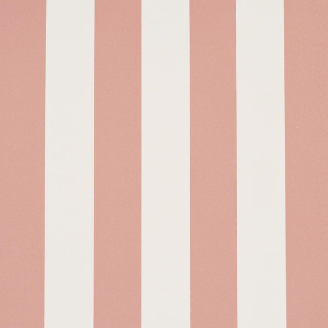 Schumacher Emma Stripe Coral Wallpaper