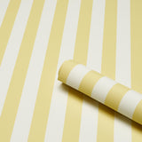Schumacher Emma Stripe Yellow Wallpaper